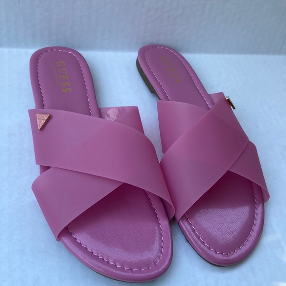 New GUESS Women’s Pink Sandals SZ 8 - Picture 1 of 6